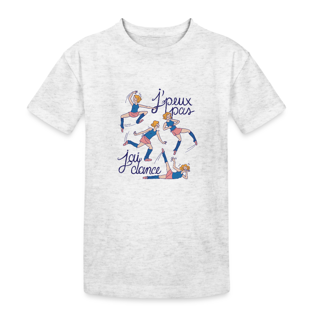 T-shirt Enfant “J’peux pas, j’ai danse” – Fun, Énergie & Style | UNiKtee REF00038 - blanc chiné