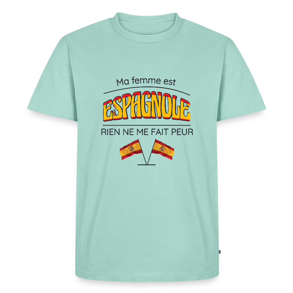 💃 T-shirt Homme “Ma femme est espagnole” – Humour & Passion | UNiKtee REF00075 - menthe 