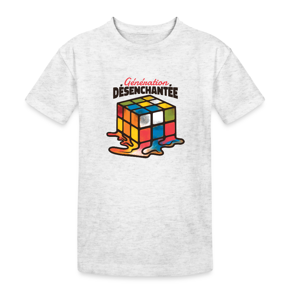 T-shirt Enfant “Génération Désenchantée” – Fun & Style Coloré | UNiKtee REF00037 - blanc chiné