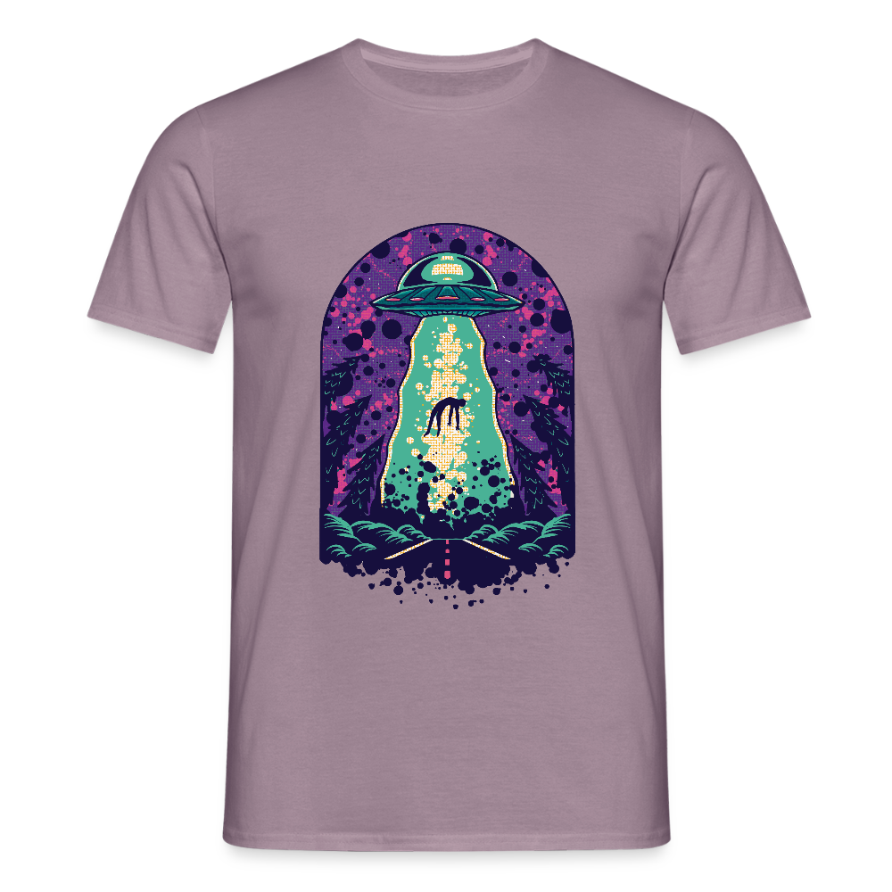 👽 T-shirt Homme “Alien Abduction” – Mystère & Style Intergalactique | UNiKtee REF00043 - mauve gris 