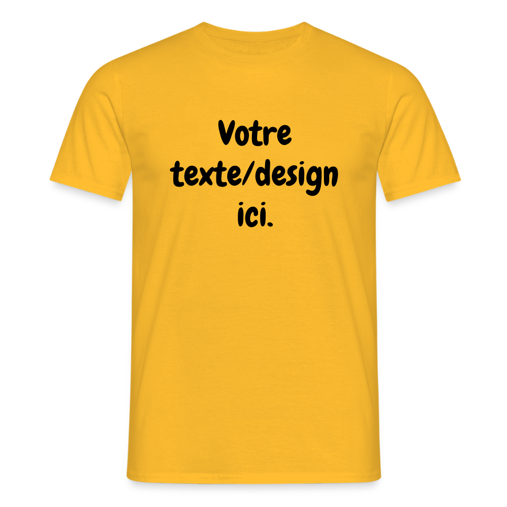 👉 T-shirt Personnalisable – Votre texte ! - jaune