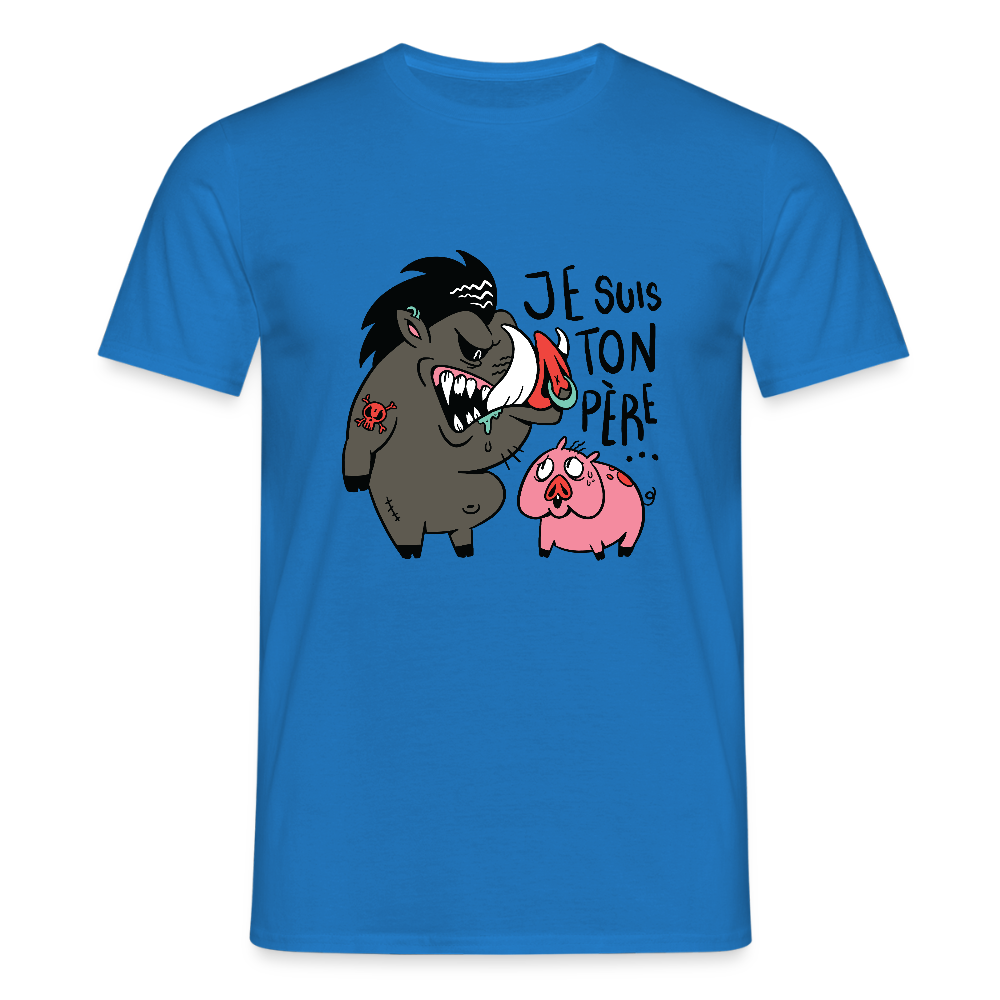 🐗 T-shirt Homme “Je suis ton père” – Humour Geek & Style Unique | UNiKtee REF00031 - bleu royal