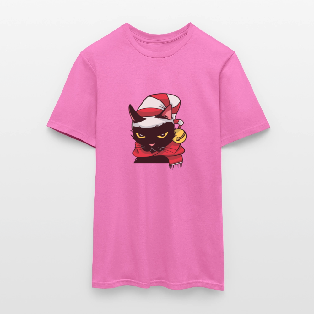 T-shirt Homme – Chat de Noël Grincheux - REF00005 - rose