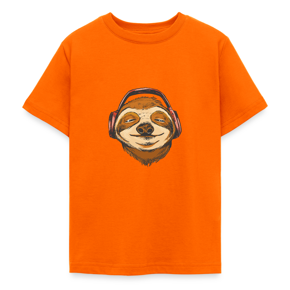 🦥 T-shirt Ado “Sloth Vibes” – Détente & Style Cool | UNiKtee REF00045 - orange
