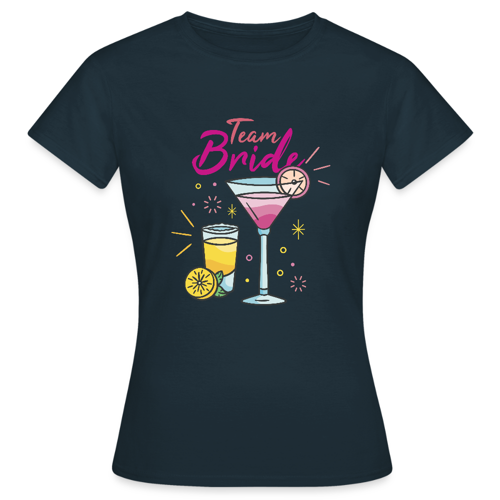 T-shirt Femme “Team Bride” – EVJF, Fête de Mariage & Soirée de Mariée | REF00061 - marine