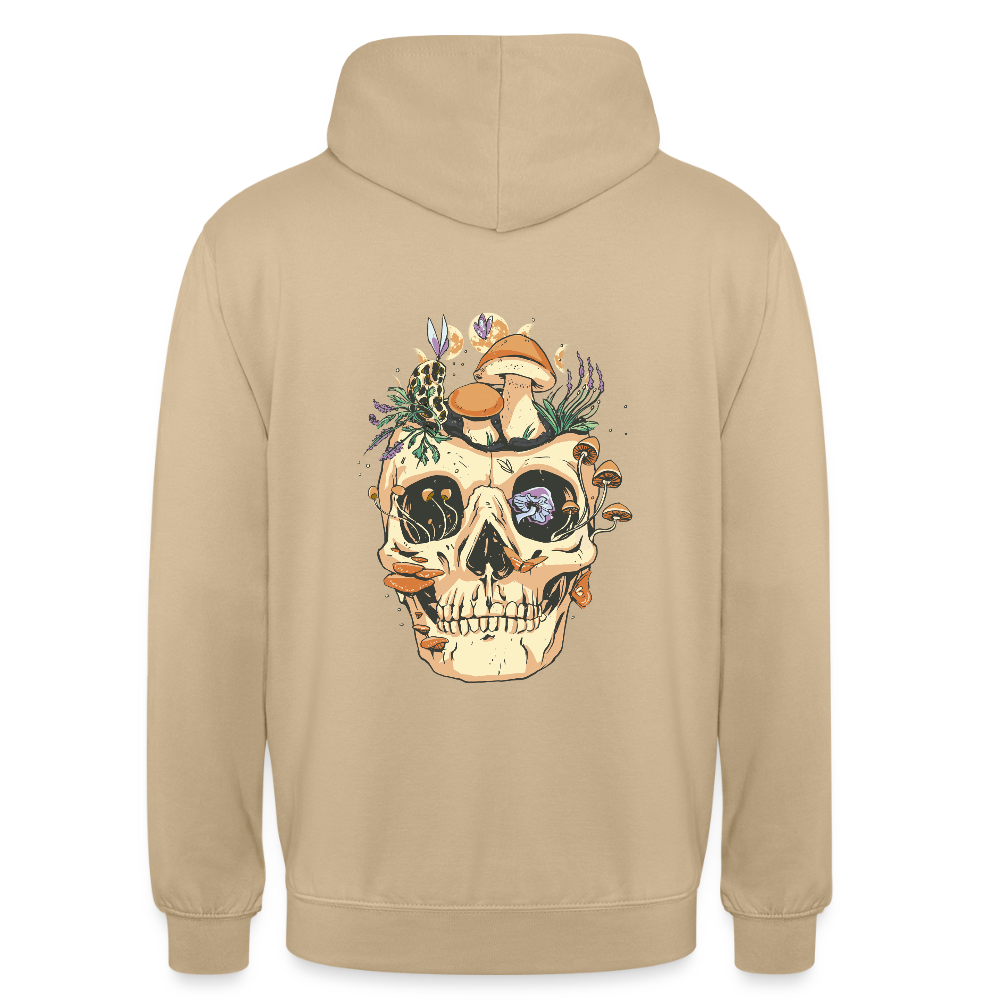 Sweat à Capuche Unisexe “Forest Skull” – Crâne Bohème & Nature Sauvage | REF00060 - beige