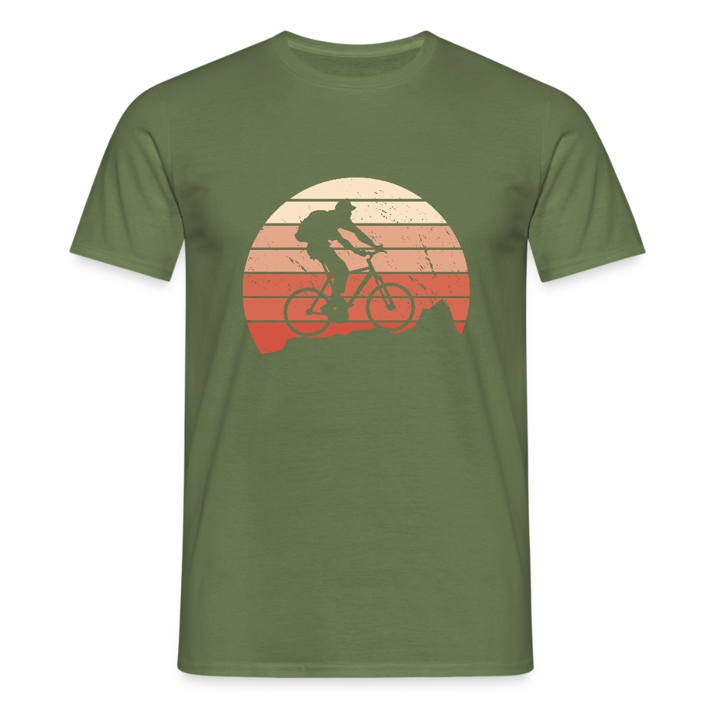 T-shirt Homme “Retro Cyclist” – Passion Vélo & Style Vintage | REF00065 - vert militaire