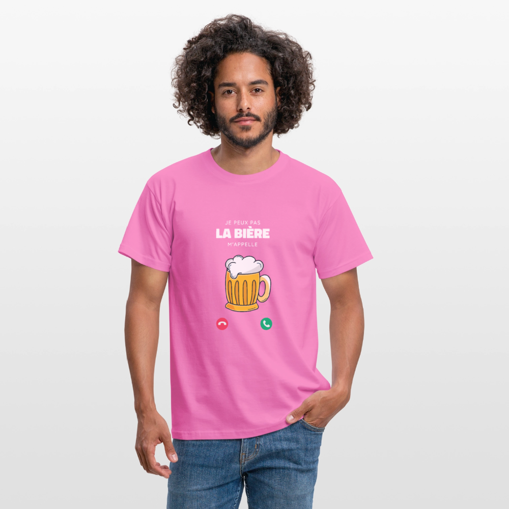 T-shirt Homme – La Bière M’appelle - REF00010 - rose