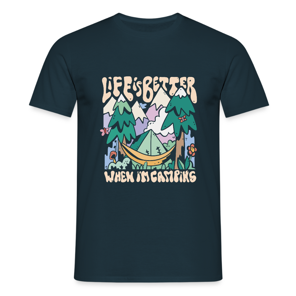 T-shirt Homme – Life is Better When I’m Camping - REF00016 - marine