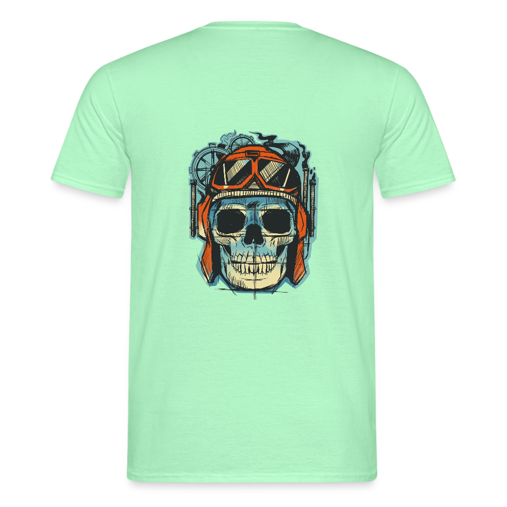 T-shirt Homme “Skull Rider” – Esprit Biker & Style Vintage | REF00064 - vert menthe