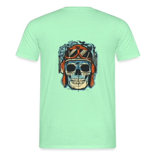 T-shirt Homme “Skull Rider” – Esprit Biker & Style Vintage | REF00064 - vert menthe
