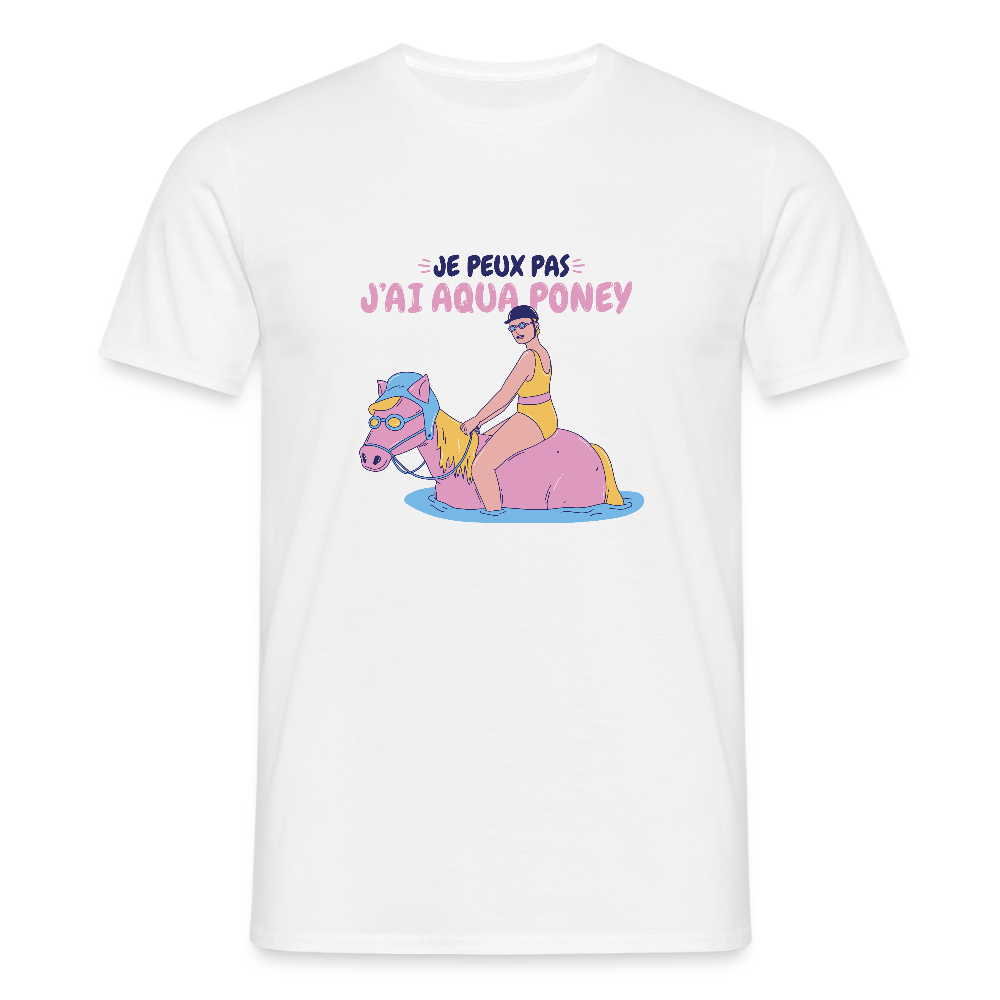 T-shirt Homme – J’ai Aqua Poney REF 00007 - blanc