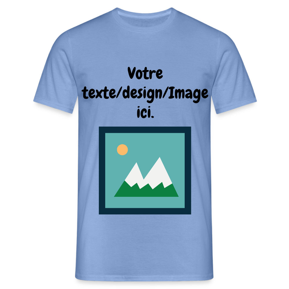 T-shirt Custom – Votre Texte, Votre Design ! - carolina blue
