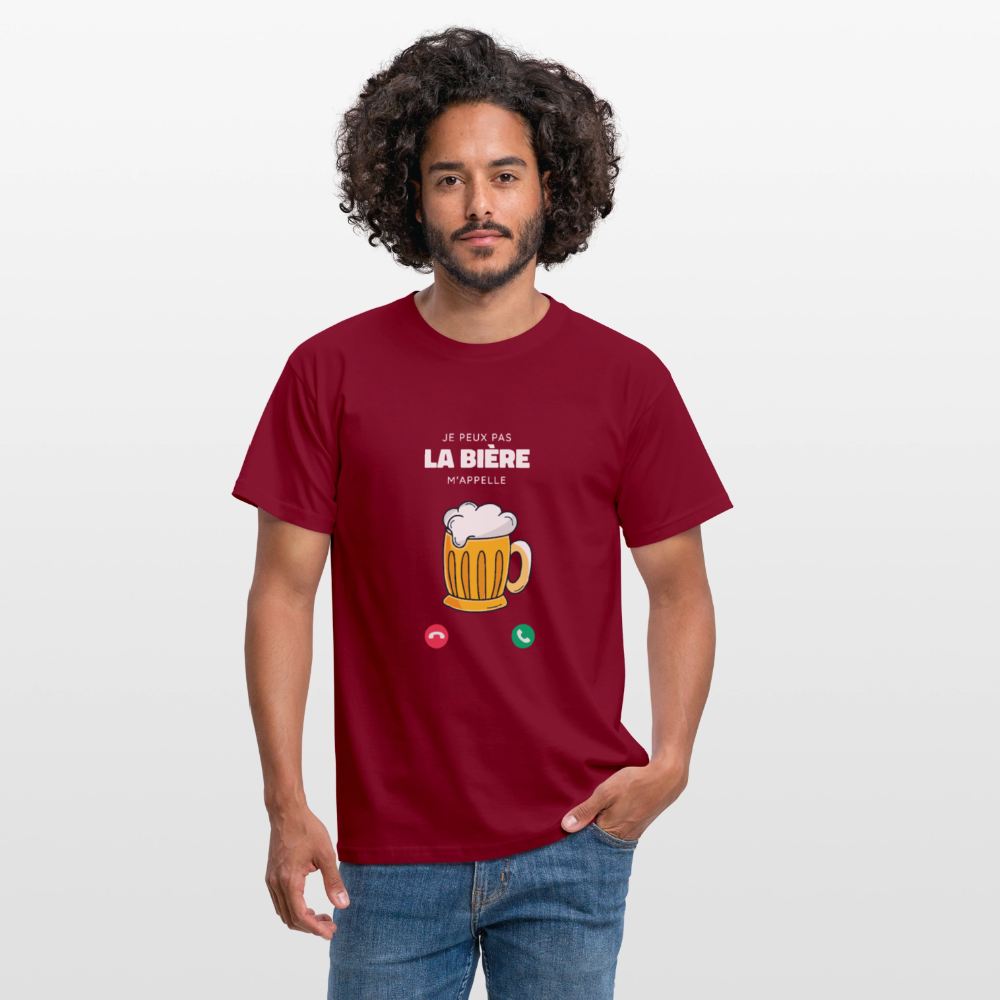 T-shirt Homme – La Bière M’appelle - REF00010 - rouge brique