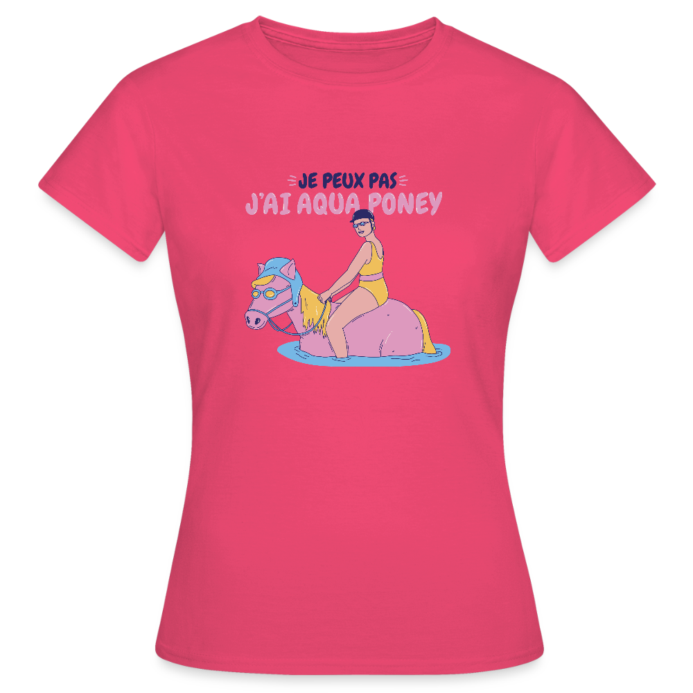 T-shirt Femme – J’ai Aqua Poney REF 00007 - rose azalée