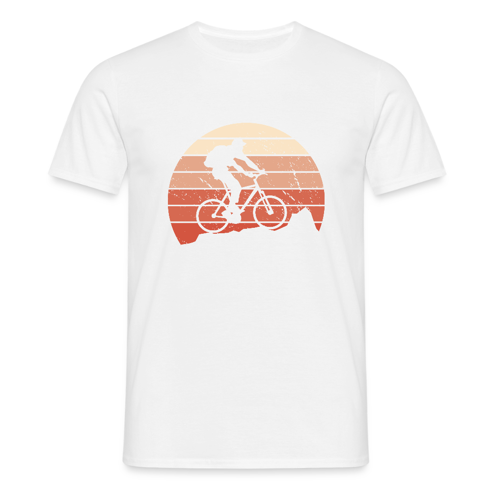 T-shirt Homme “Retro Cyclist” – Passion Vélo & Style Vintage | REF00065 - blanc
