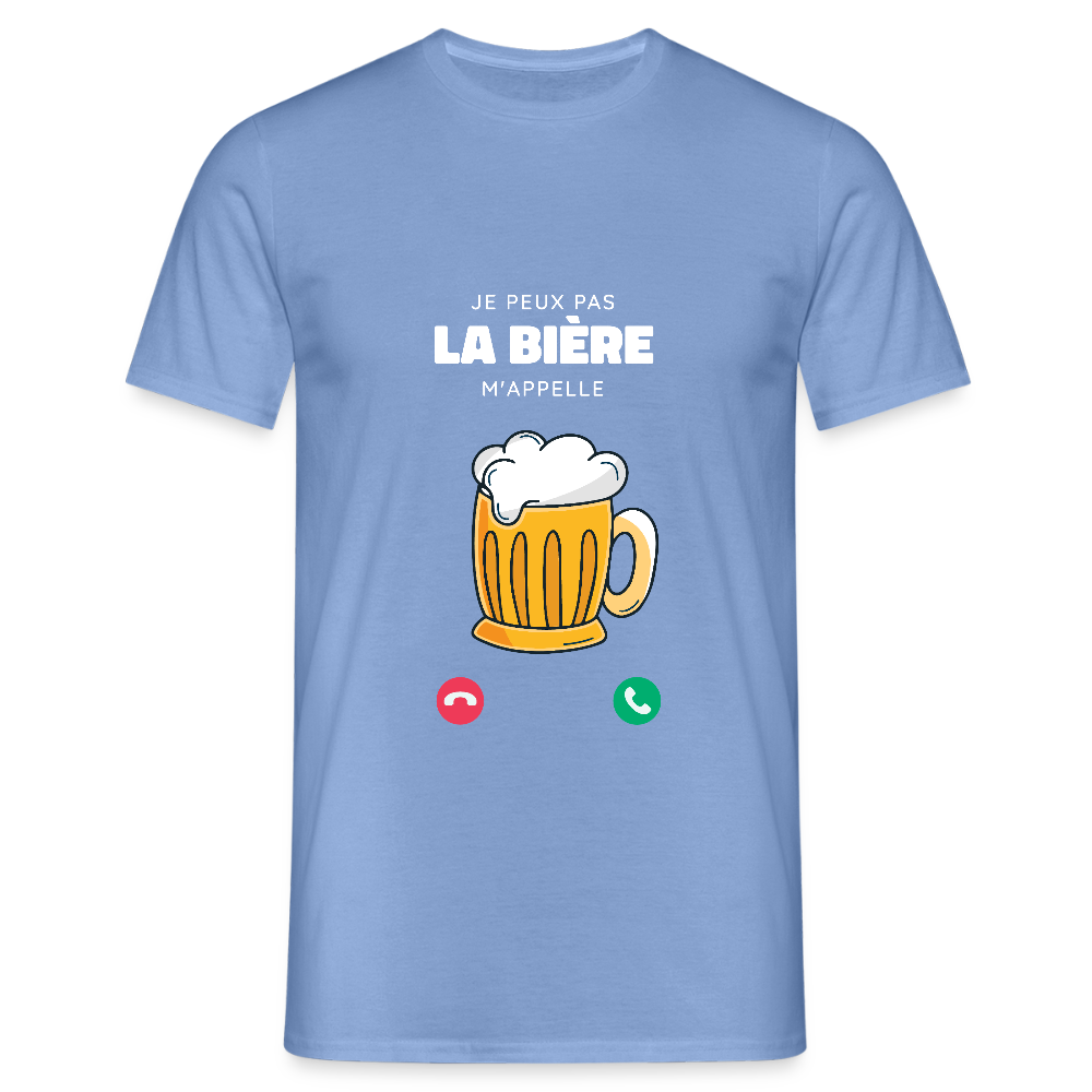T-shirt Homme – La Bière M’appelle - REF00010 - carolina blue
