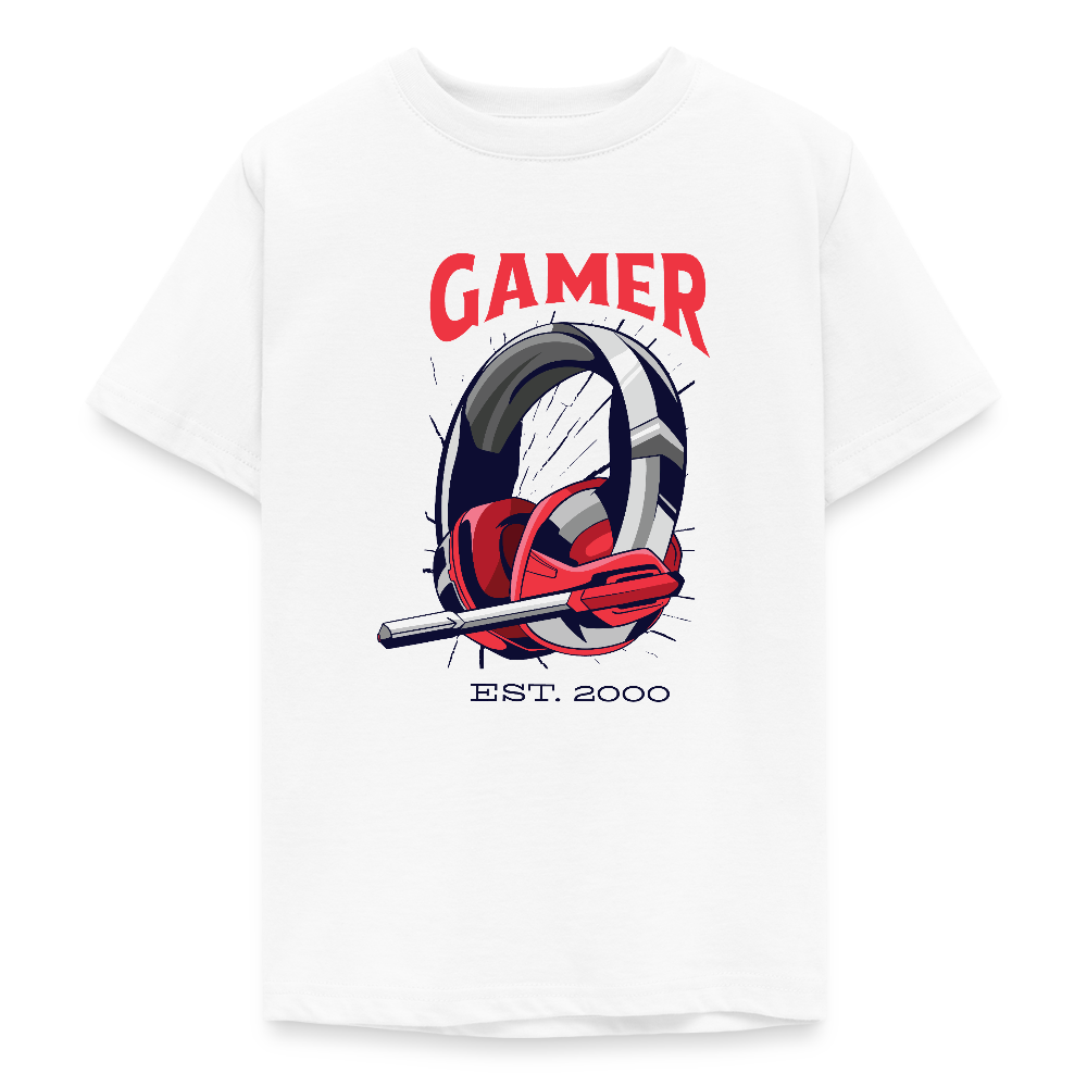 T-shirt Gamer Ado – UNiKtee - REF00021 - blanc