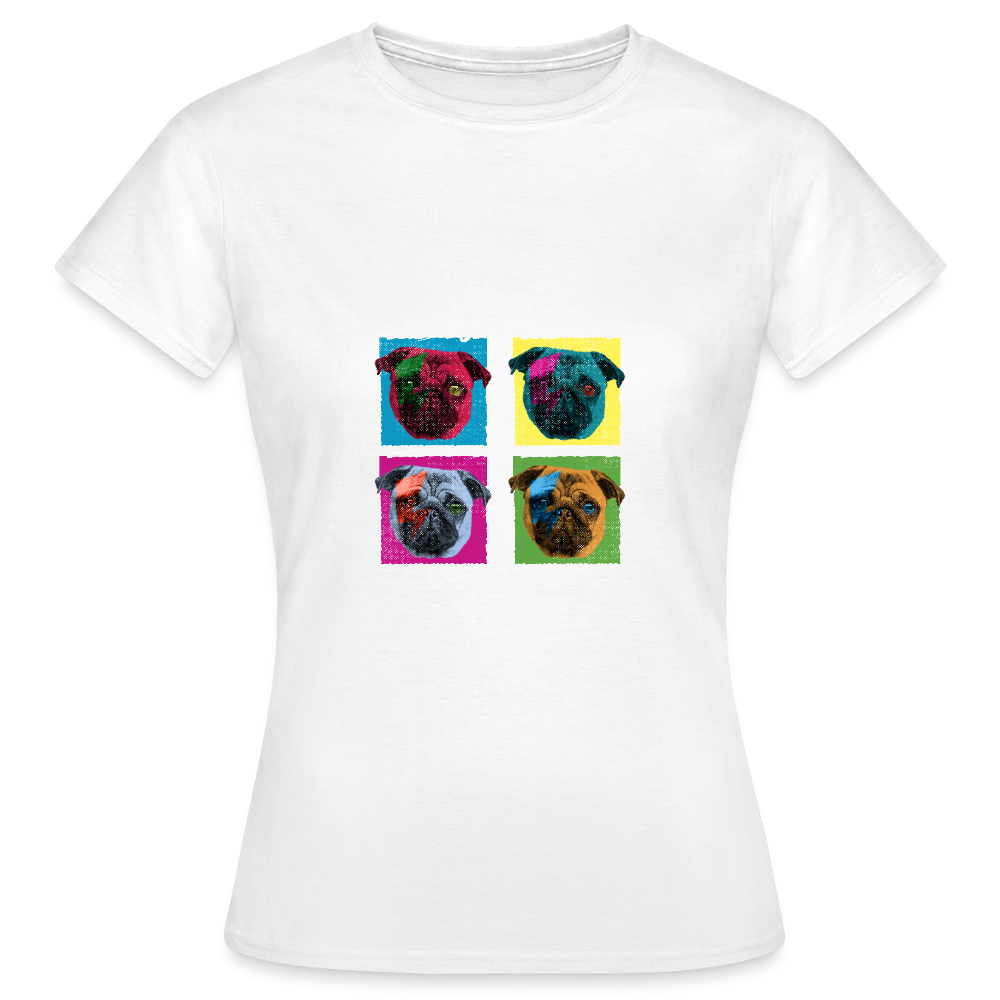 T-shirt Femme “Andy Pughol” – Style Pop Art & Fun | REF00069 - blanc