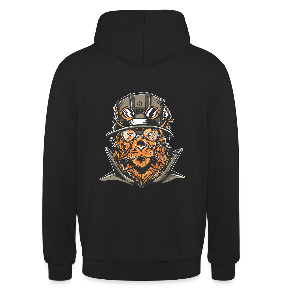 Sweat à Capuche Lion Steampunk - REF00003 - noir