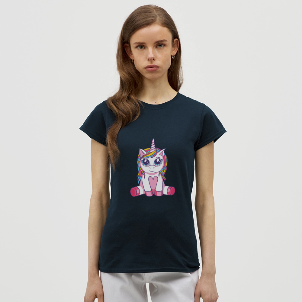 T-shirt Femme Licorne  - REF00011 - marine