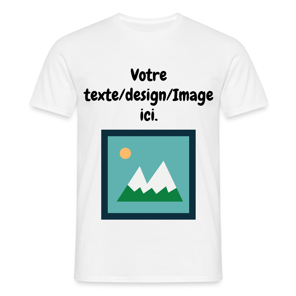 T-shirt Custom – Votre Texte, Votre Design ! - blanc