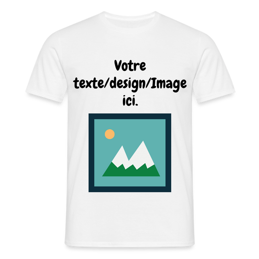 T-shirt Custom – Votre Texte, Votre Design ! - blanc