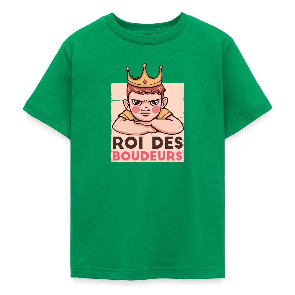 )  👑 T-shirt Ado “Roi des Boudeurs” – Attitude & Style Unique | UNiKtee - REF00029 - vert