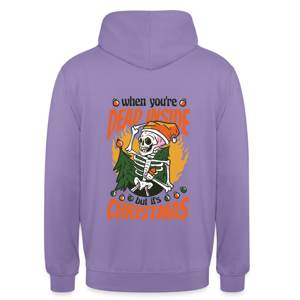 💀 T-shirt Unisexe “Dead Inside but It’s Christmas” – Humour Noir Festif | UNiKtee REF00048 - lavande