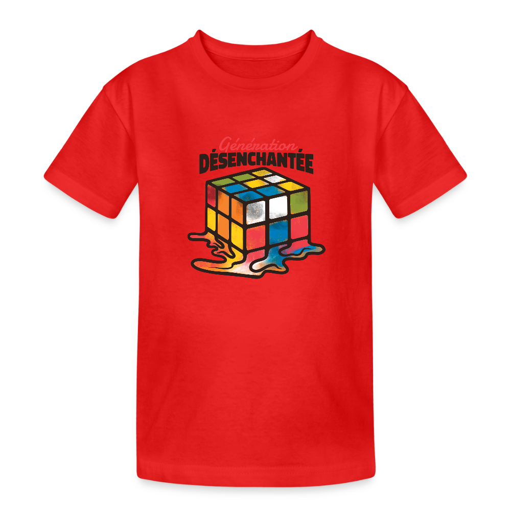 T-shirt Enfant “Génération Désenchantée” – Fun & Style Coloré | UNiKtee REF00037 - rouge