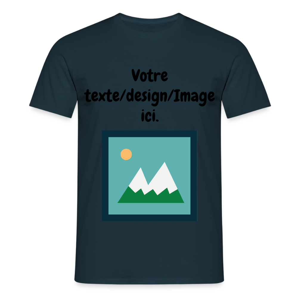 T-shirt Custom – Votre Texte, Votre Design ! - marine