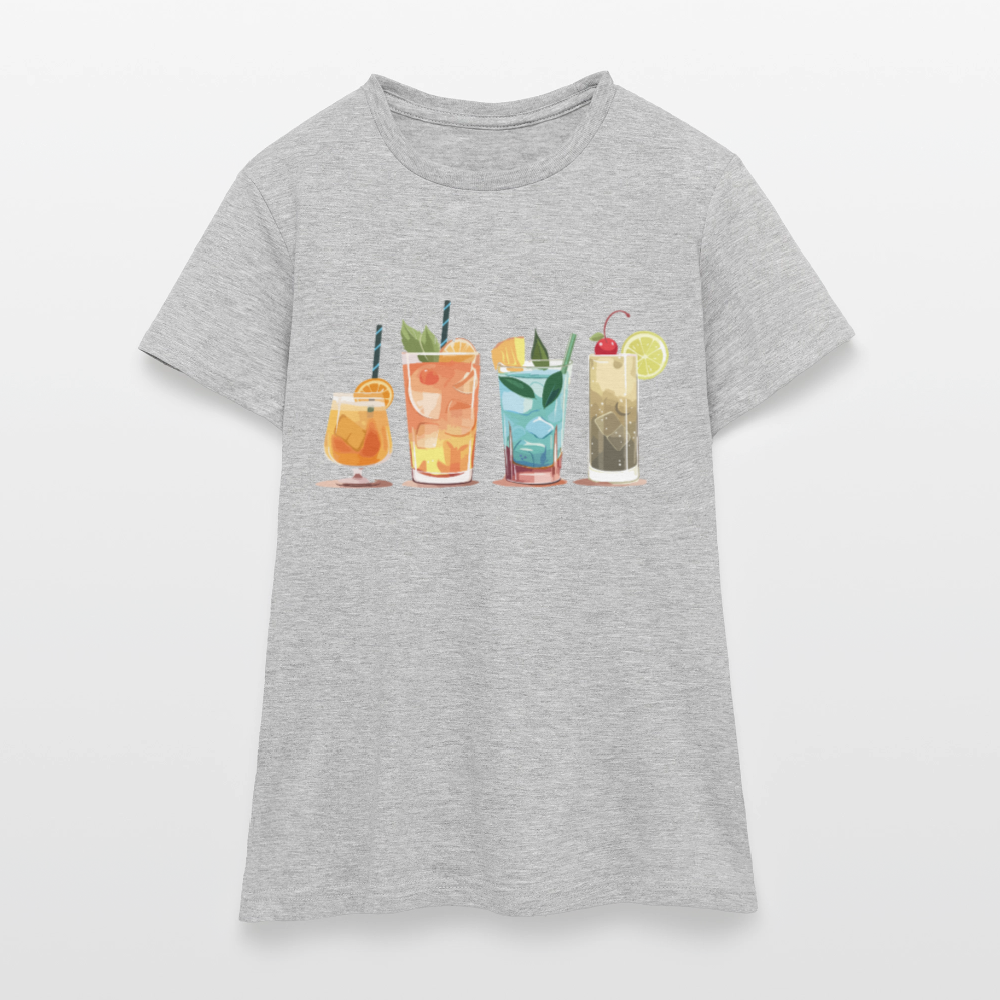 T-shirt Cocktail Vibes Femmes - REF00001 - gris chiné