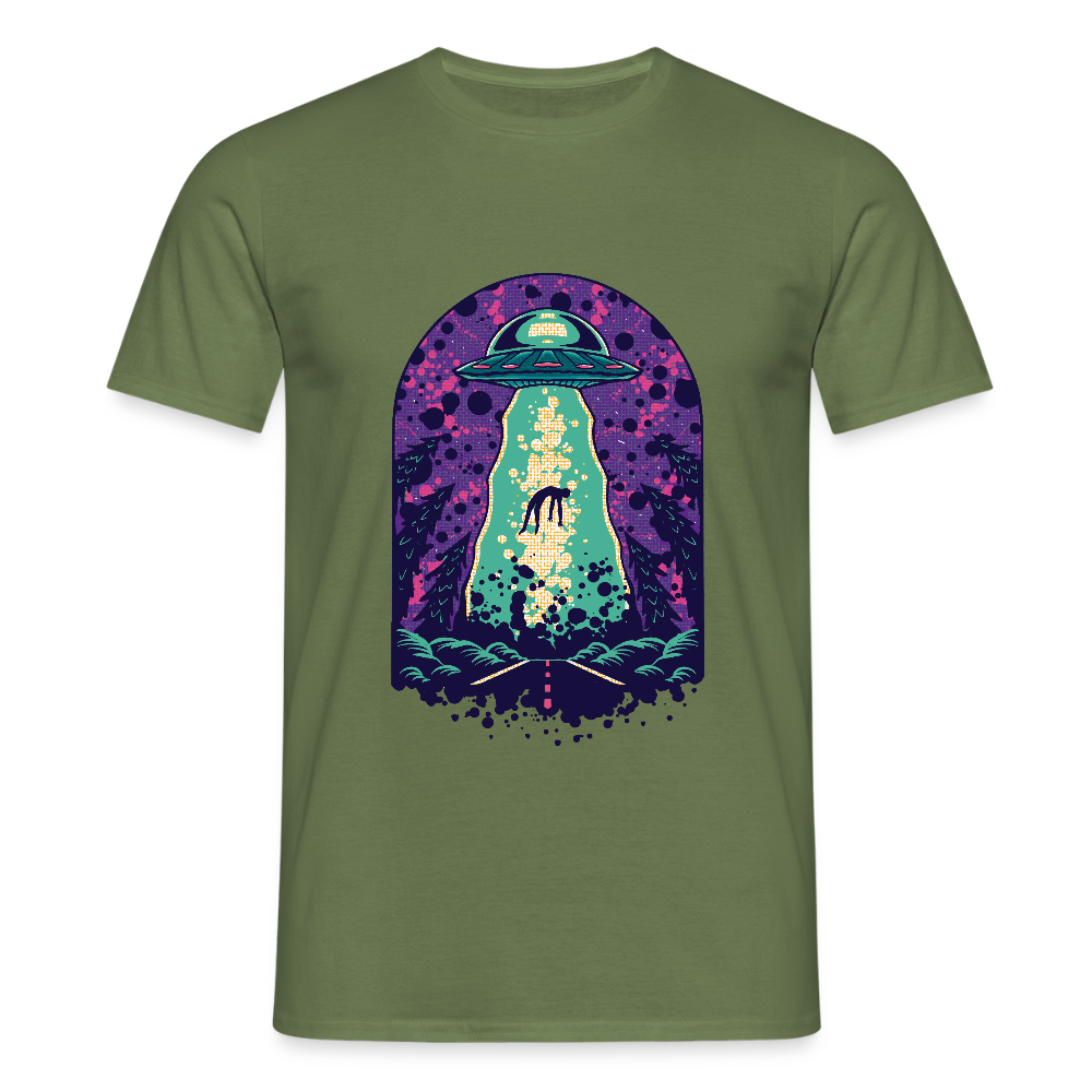 👽 T-shirt Homme “Alien Abduction” – Mystère & Style Intergalactique | UNiKtee REF00043 - vert militaire