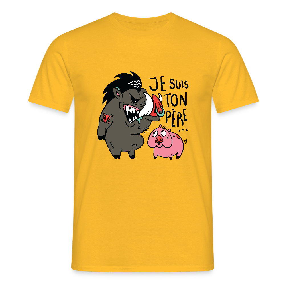 🐗 T-shirt Homme “Je suis ton père” – Humour Geek & Style Unique | UNiKtee REF00031 - jaune