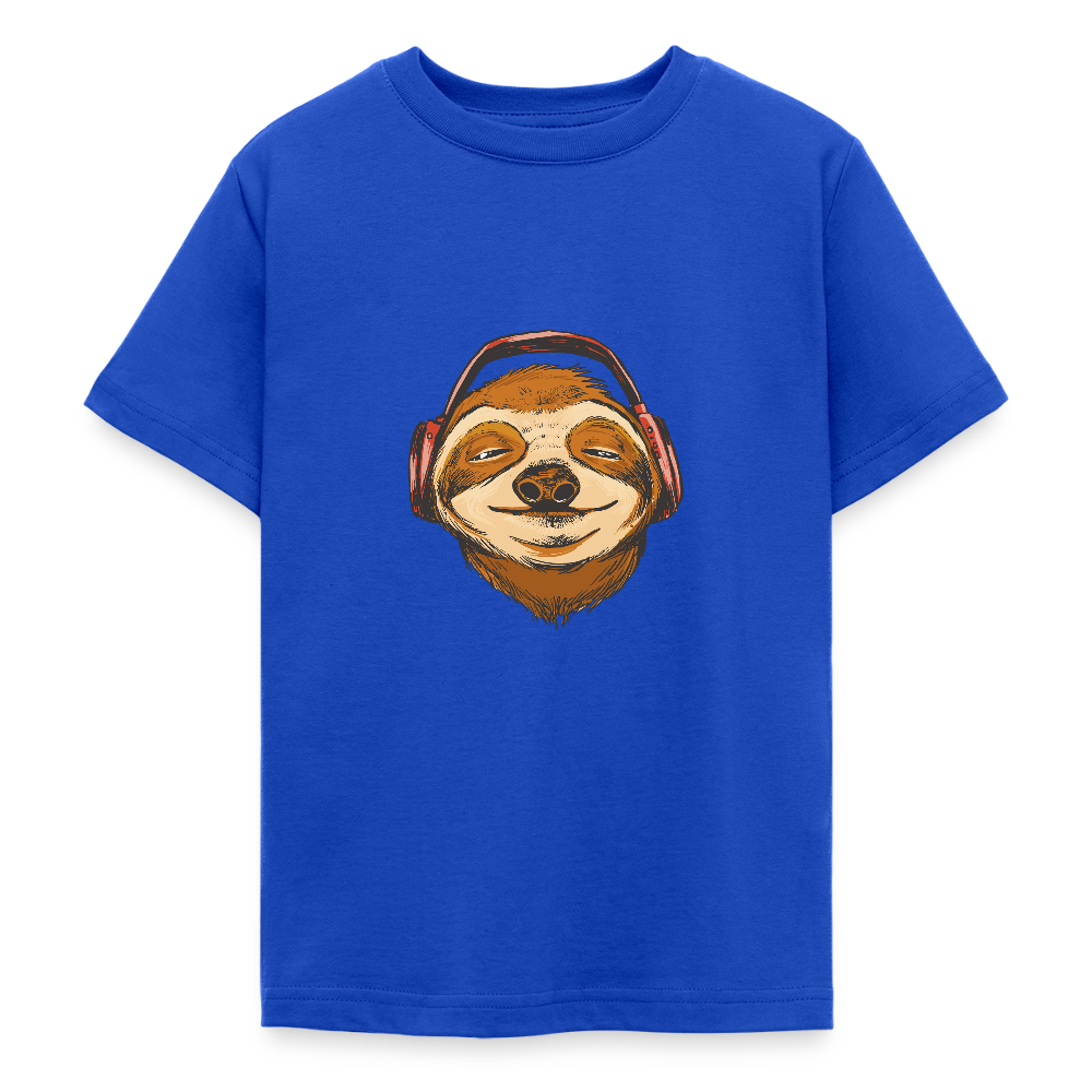 🦥 T-shirt Ado “Sloth Vibes” – Détente & Style Cool | UNiKtee REF00045 - bleu royal