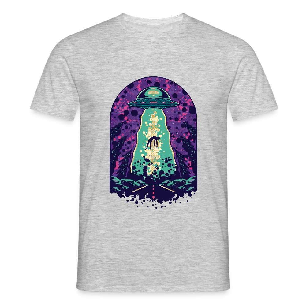 👽 T-shirt Homme “Alien Abduction” – Mystère & Style Intergalactique | UNiKtee REF00043 - gris chiné