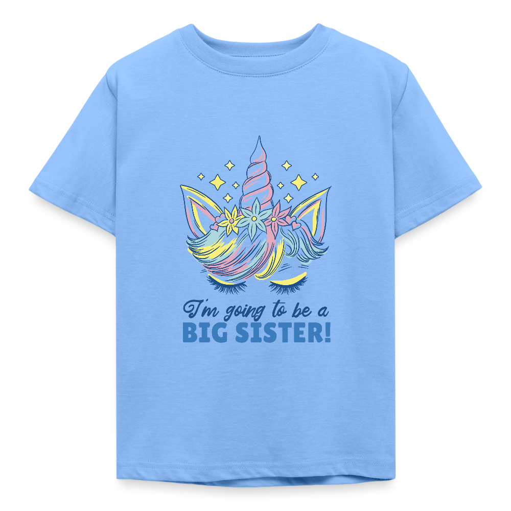 🌸 T-shirt Enfant “I’m Going to Be a Big Sister!” – Annonce de Grande Sœur | UNiKtee REF00049 - bleu ciel