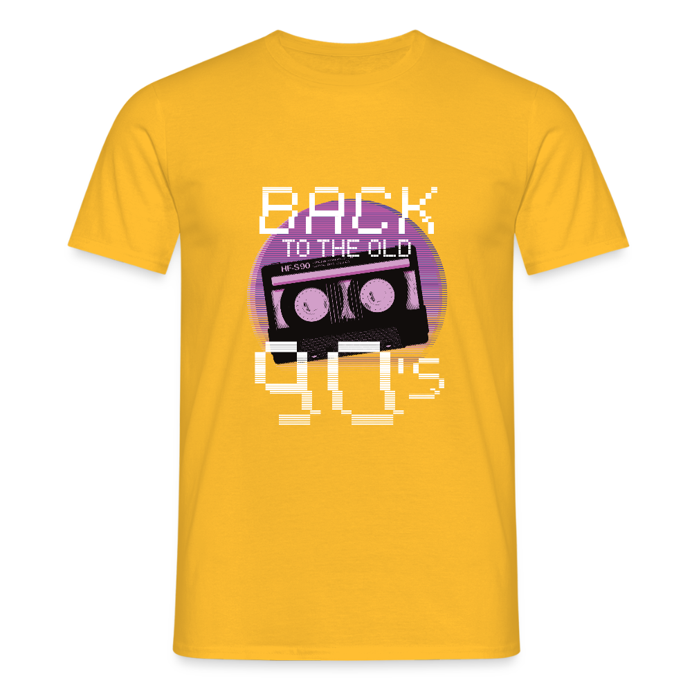 T-shirt Homme – Back to the Old 90’s - jaune