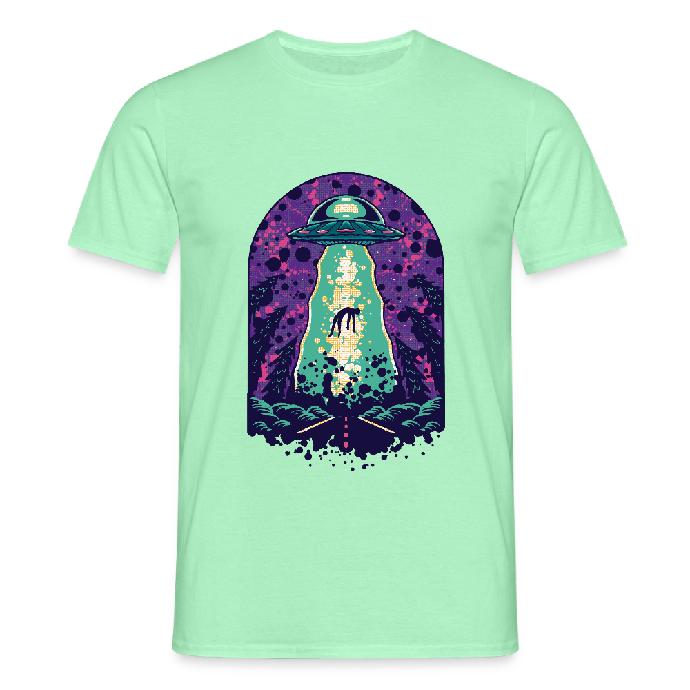 👽 T-shirt Homme “Alien Abduction” – Mystère & Style Intergalactique | UNiKtee REF00043 - vert menthe