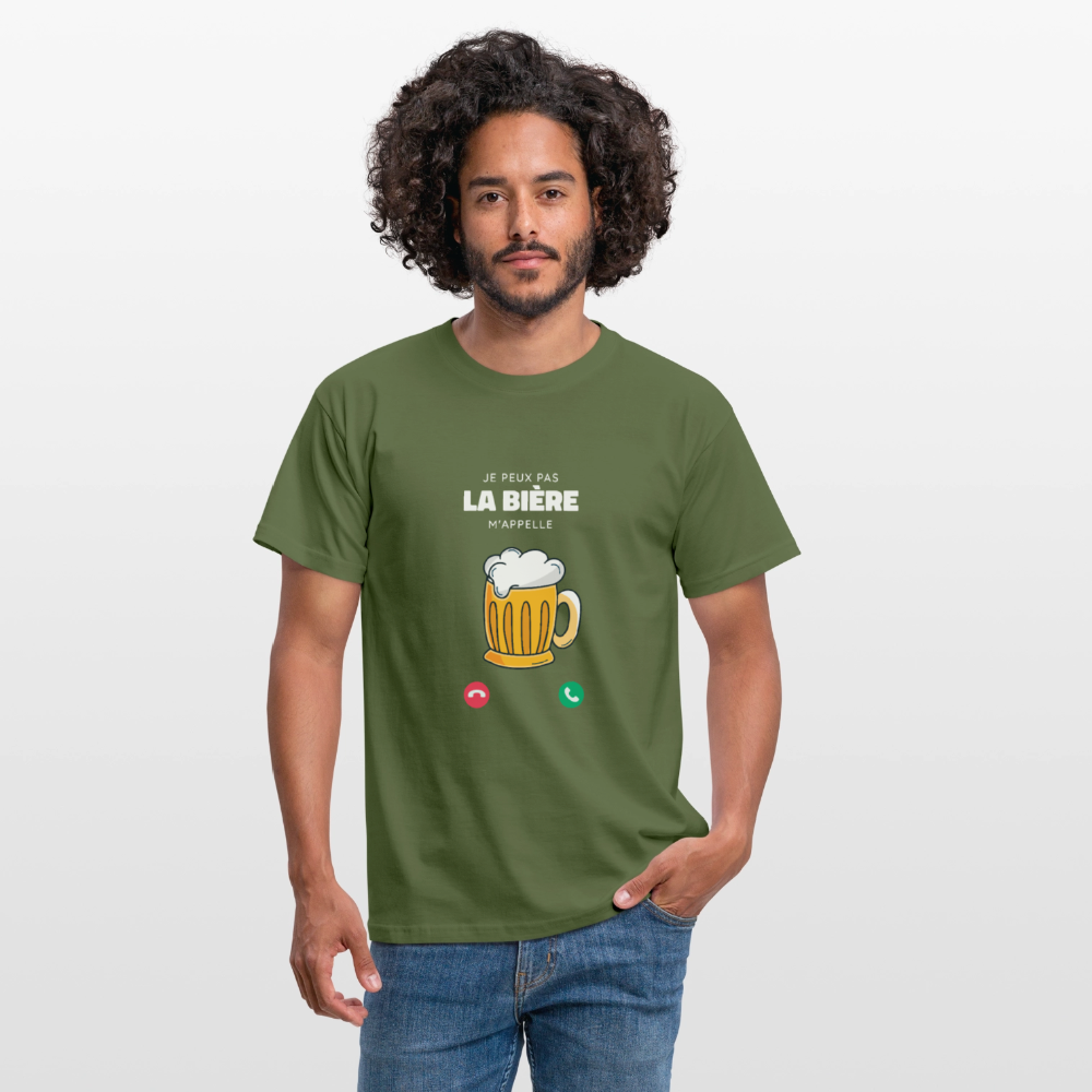 T-shirt Homme – La Bière M’appelle - REF00010 - vert militaire