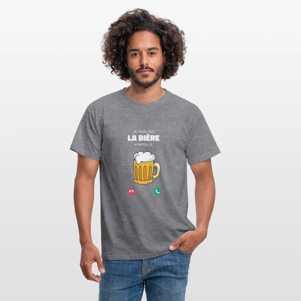 T-shirt Homme – La Bière M’appelle - REF00010 - graphite chiné