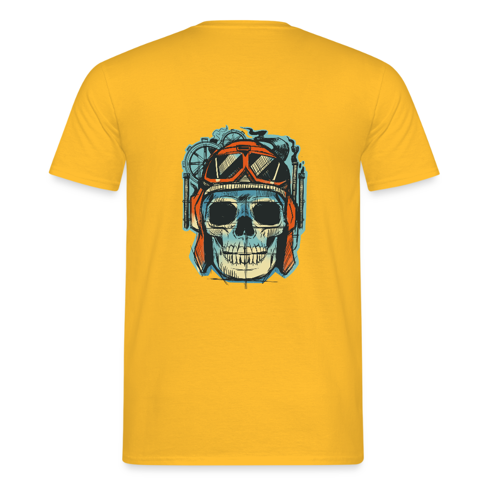 T-shirt Homme “Skull Rider” – Esprit Biker & Style Vintage | REF00064 - jaune
