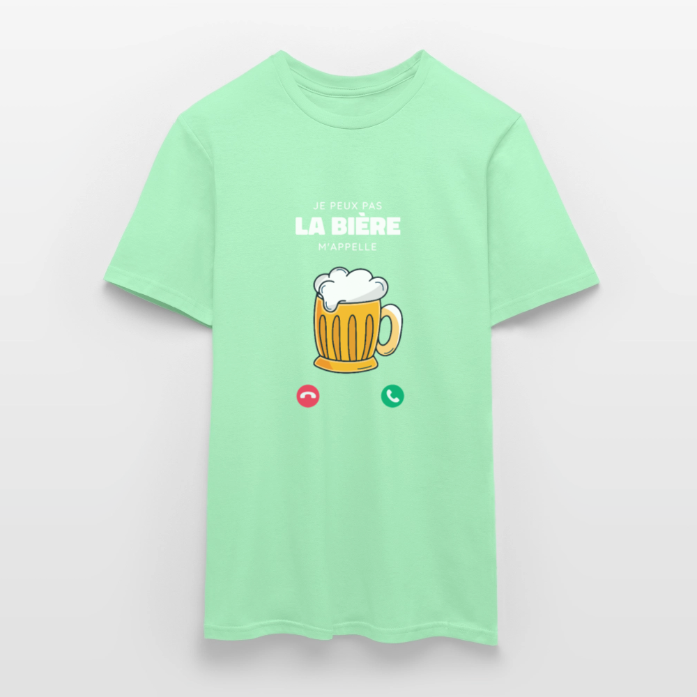 T-shirt Homme – La Bière M’appelle - REF00010 - vert menthe