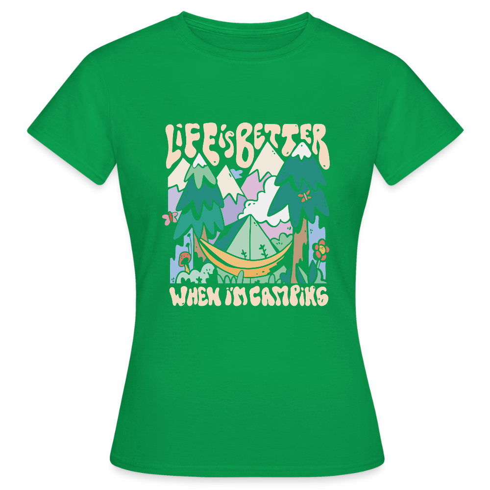 T-shirt Femme – Life is Better When I’m Camping - REF00016 - vert
