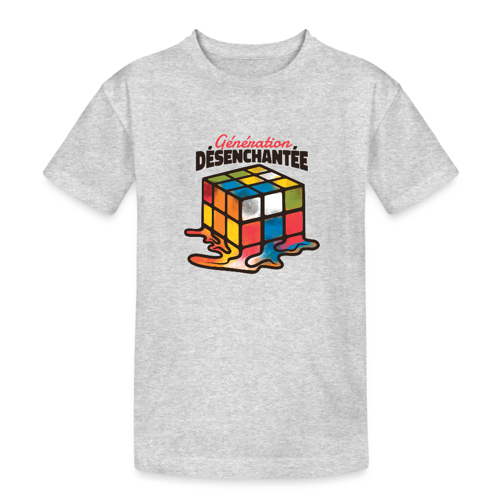 T-shirt Enfant “Génération Désenchantée” – Fun & Style Coloré | UNiKtee REF00037 - gris chiné