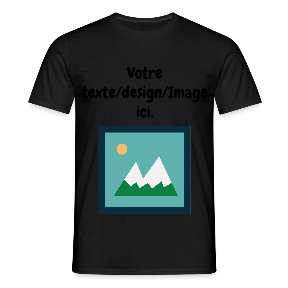 T-shirt Custom – Votre Texte, Votre Design ! - noir