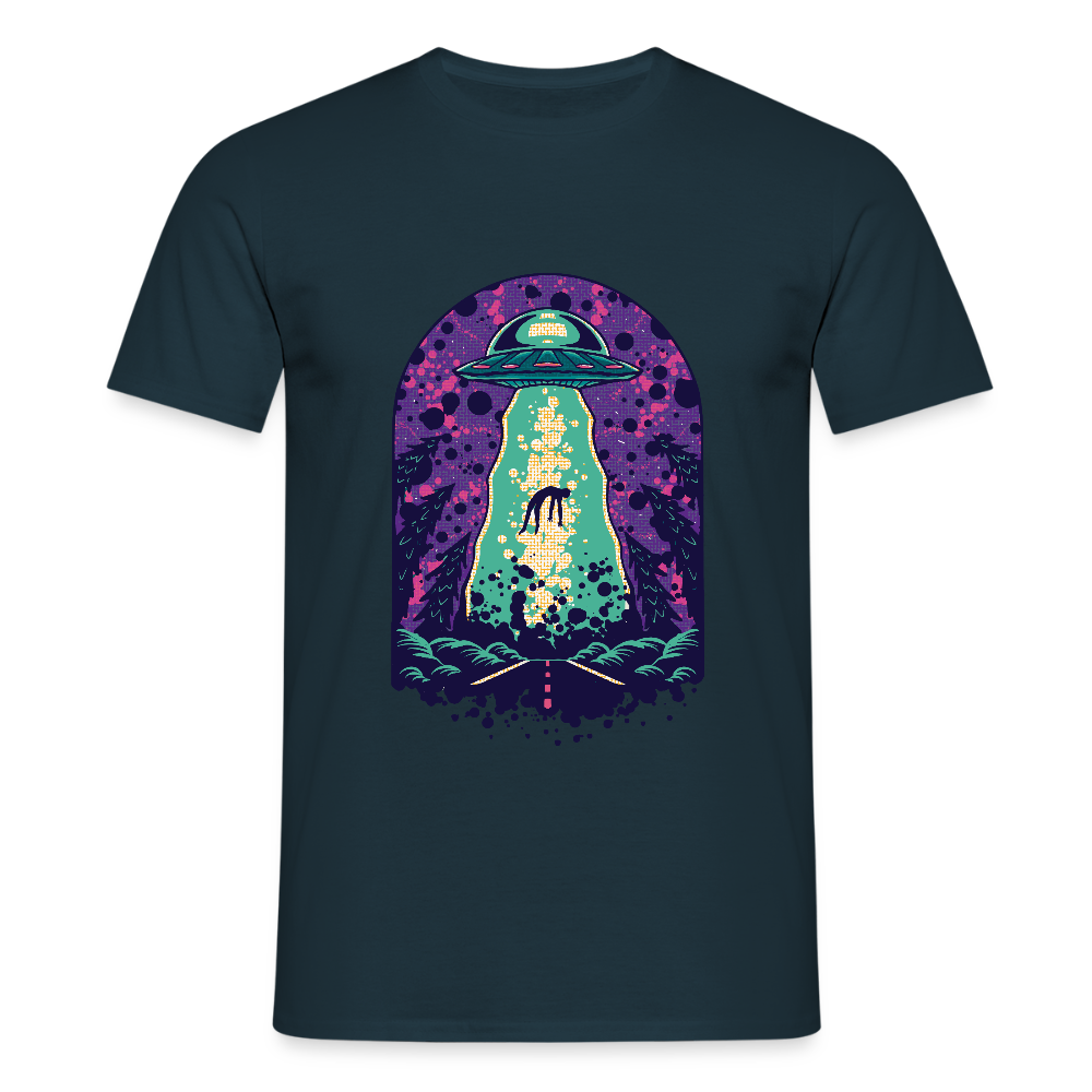 👽 T-shirt Homme “Alien Abduction” – Mystère & Style Intergalactique | UNiKtee REF00043 - marine