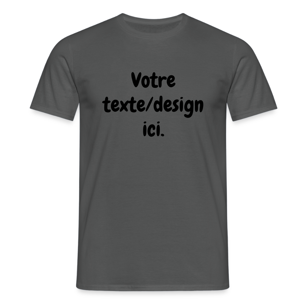👉 T-shirt Personnalisable – Votre texte ! - charbon
