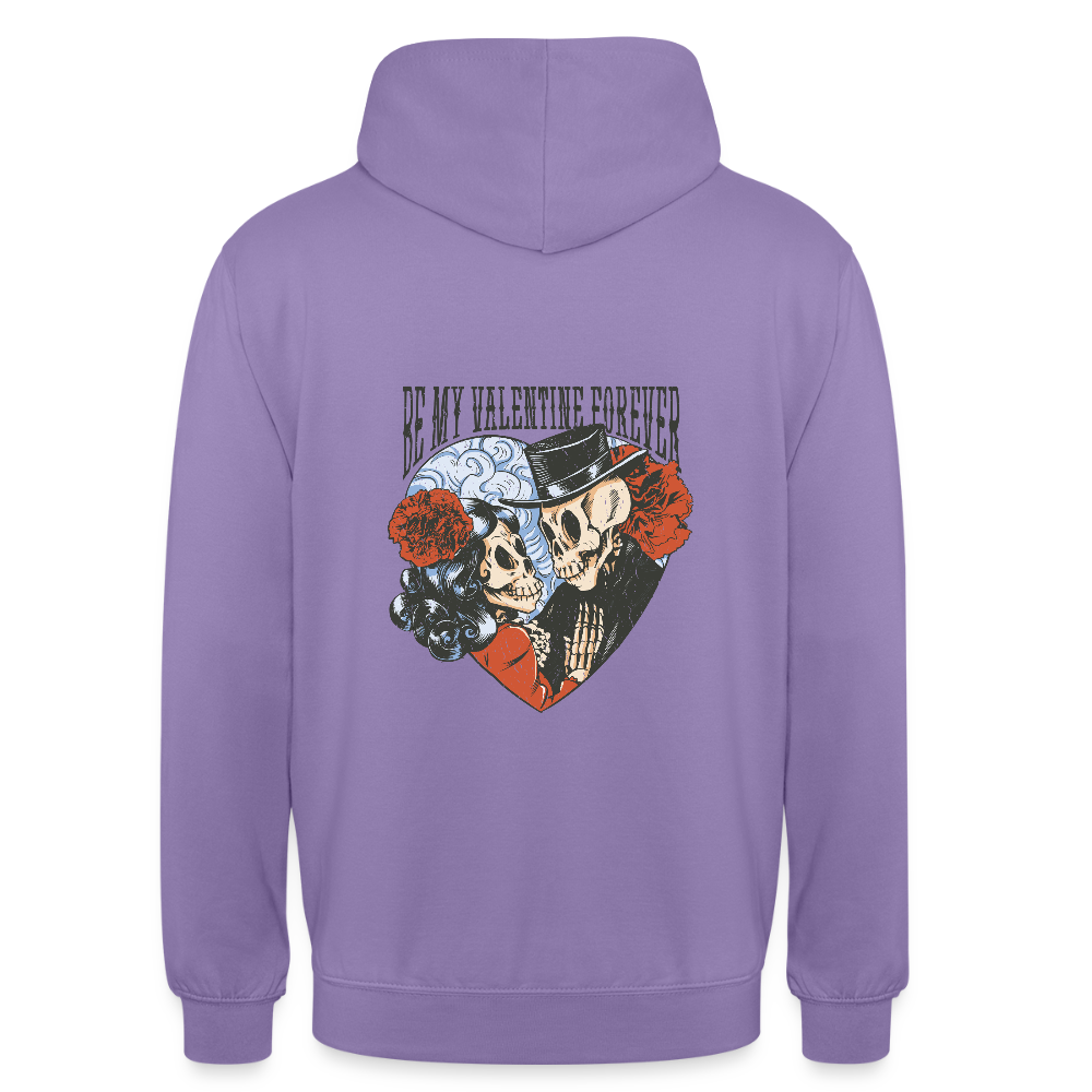 Sweat à Capuche Unisexe “Be My Valentine Forever” – Amour Éternel & Style Gothique | REF00062 - lavande