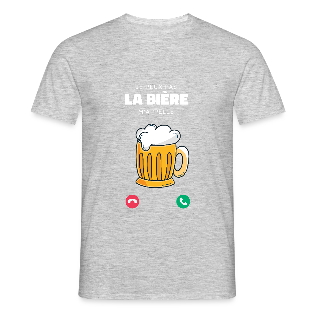 T-shirt Homme – La Bière M’appelle - REF00010 - gris chiné